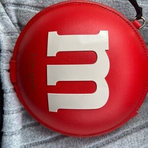 Kate Spade Red and White Circular Bag